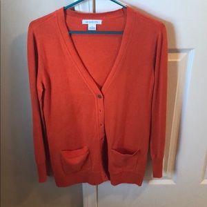 Orange Boyfriend Liz Claiborne Cardigan